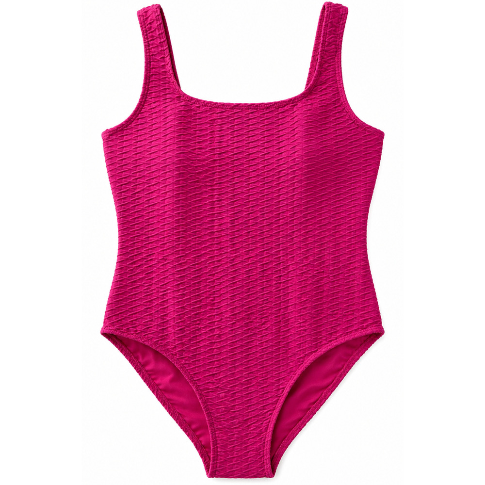 Lands' End Pink One Piece Swimsuit Women’s 22W Tugless Textured Chlorine Resist